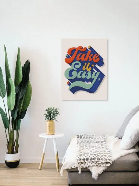 Photocircle Photocircle Poster / Leinwandbild - Take It Easy -Positive Message – Produktbild 4 von 4