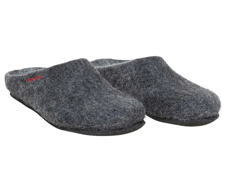 Magicfelt Magicfelt Filz-Hausschuh 709 aus 100% Merino-Wolle für Damen & Herren, Anthrazit, – Produktbild 1 von 5