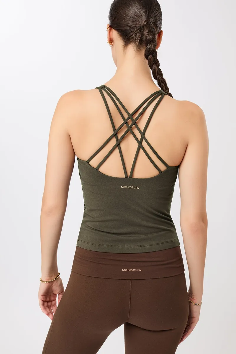 mandala mandala Damen vegan Sport Top Alle Sportarten Blattgrün, Grün, – Produktbild 2 von 2