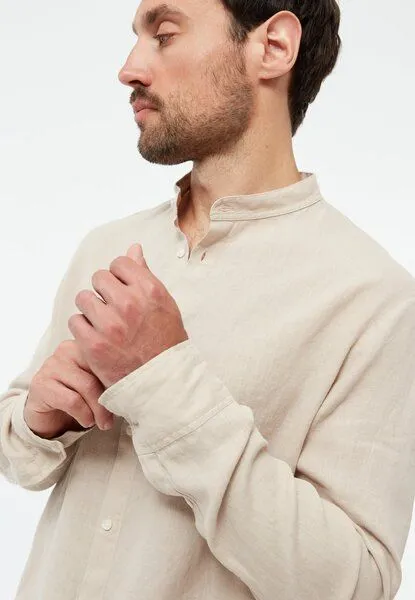 Givn Berlin Givn Berlin Langarmhemd GBWES aus Leinen, Oat beige (linen), – Produktbild 3 von 4
