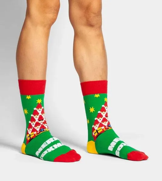 DillySocks DillySocks Socken Santaception aus Biobaumwoll-Mix, Grün, – Produktbild 3 von 4