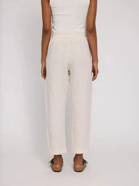 Mazine Mazine Hose - Straight Leg Linen Pants - aus 100% Leinen, Moon (weiß), – Produktbild 2 von 3
