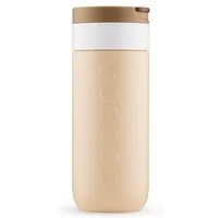 Dopper Dopper Thermobecher Travel Mug 300ml, 400ml - Auflaufsicher, kohlensäurehaltige Getränke, 6 Stunden warm / 20 kalt, Earthy brown (beige), – Produktbild 1 von 1