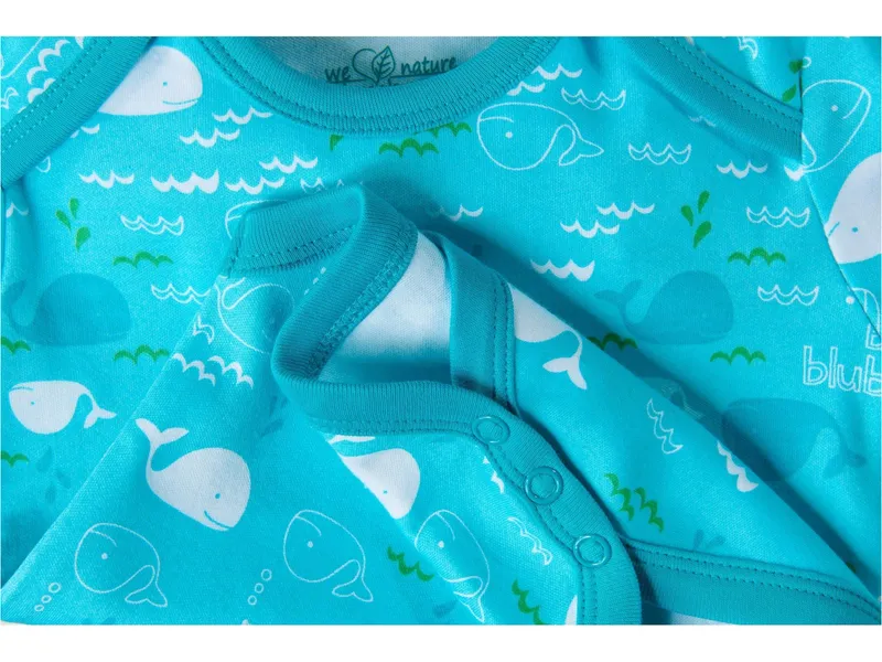HANS NATUR Baby Langarmbody Bio-Baumwolle Wale Gr. 86/92, Mehrfarbig, – Produktbild 2 von 2