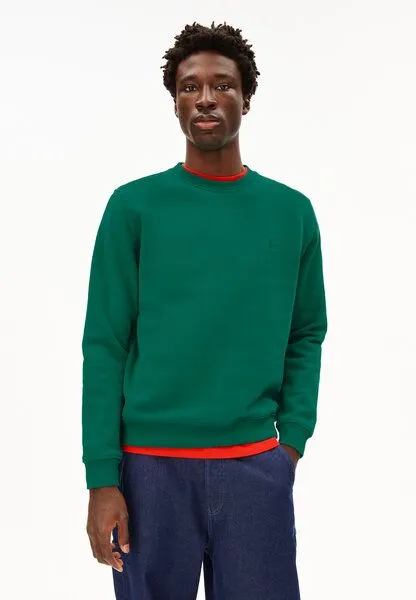 ARMEDANGELS ARMEDANGELS BAARO FLEECE Herren Sweatshirt aus Bio-Baumwolle, Emerald green, – Produktbild 1 von 4