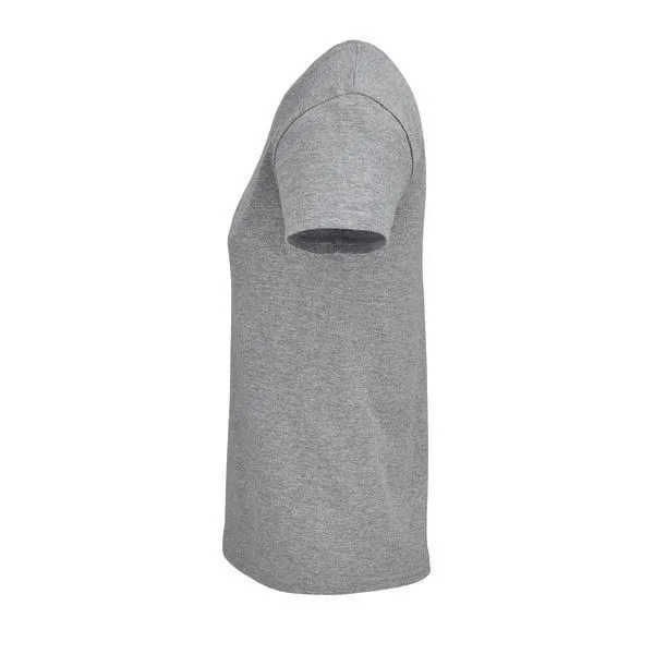 Sol's Sol's Damen T-Shirt Kurzarm Rundhals aus Bio - Baumwolle, Grey melange, – Produktbild 3 von 3