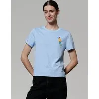 watapparel watapparel T-Shirt Frauen Mädchen Auf Fahrrad, Blue soul, – Produktbild 1 von 1
