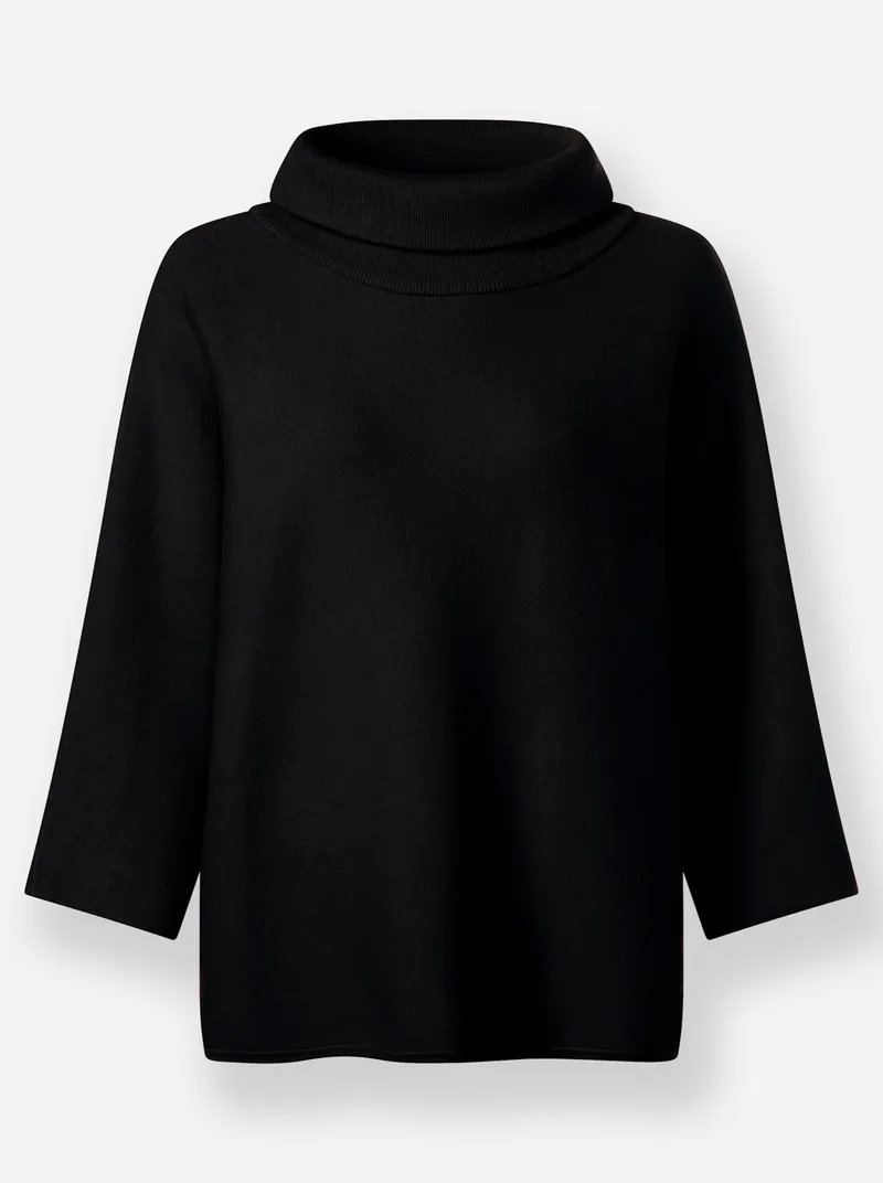 heine 3/4-Arm-Pullover schwarz, Schwarz, – Produktbild 1 von 2
