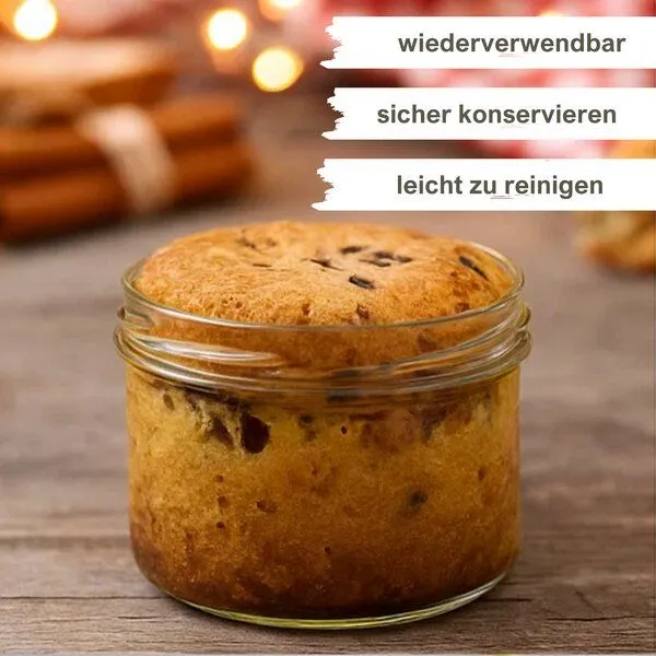 mikken mikken Marmeladengläser 210ml mit Deckel Einmachgläser Einkochgläser Pestogläser Dessertgläser – Produktbild 6 von 8