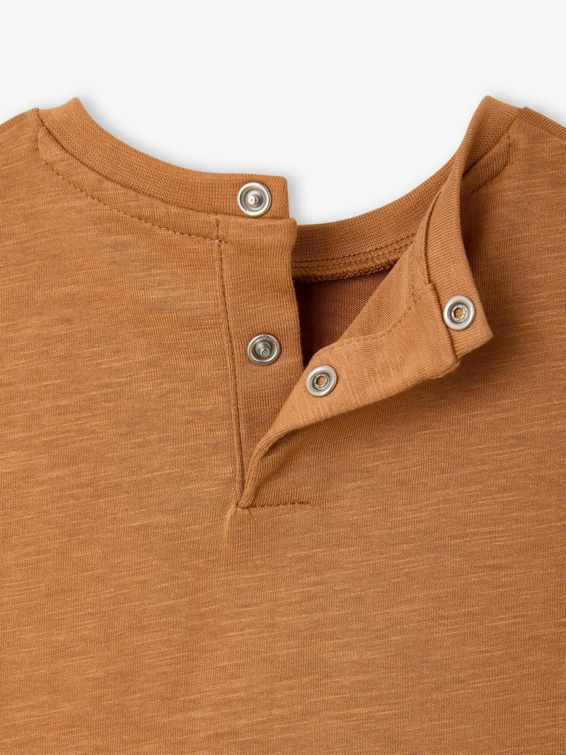 Vertbaudet Langarmshirt mit Print Baby Jungen, Karamell, – Produktbild 3 von 4