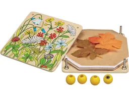 Goki goki Blumenpresse aus Holz "Frühlingswiese" 17,5 x 17,5 x 4,5 cm – Produktbild 1 von 1