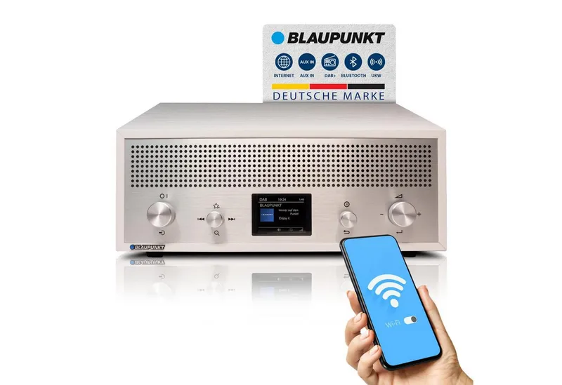 Blaupunkt Blaupunkt Verona Radio (Retro-Design, Bluetooth 5.0, UKW/DAB+ Digitalradio, Farbdisplay), Weiß, – Produktbild 1 von 4