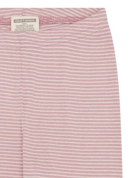 loud + proud loud + proud Babys & Kinder Leggings Streifen, GOTS-zertifiziert, Aster(rosa), – Produktbild 1 von 3