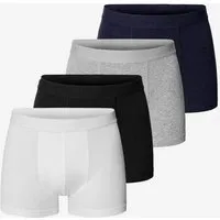 Bread Boxers Bread & Boxers 4-Pack Boxershorts BRIEF aus Bio-Baumwolle, Mixed (weiß-schwarz-blau-grau), – Produktbild 1 von 1