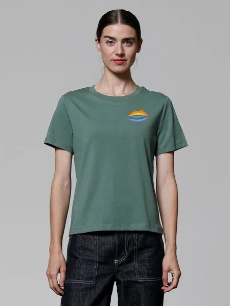watapparel watapparel T-Shirt Frauen Kuss Kuss, Green bay, – Produktbild 2 von 3