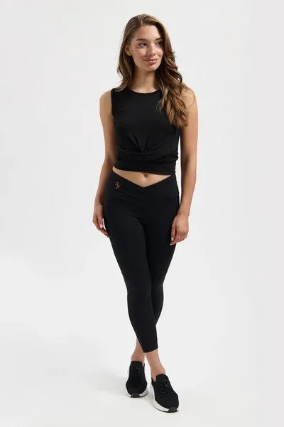 Urban Goddess Urban Goddess Veyra Knot Yoga Tank, Onyx black (schwarz), – Produktbild 4 von 4