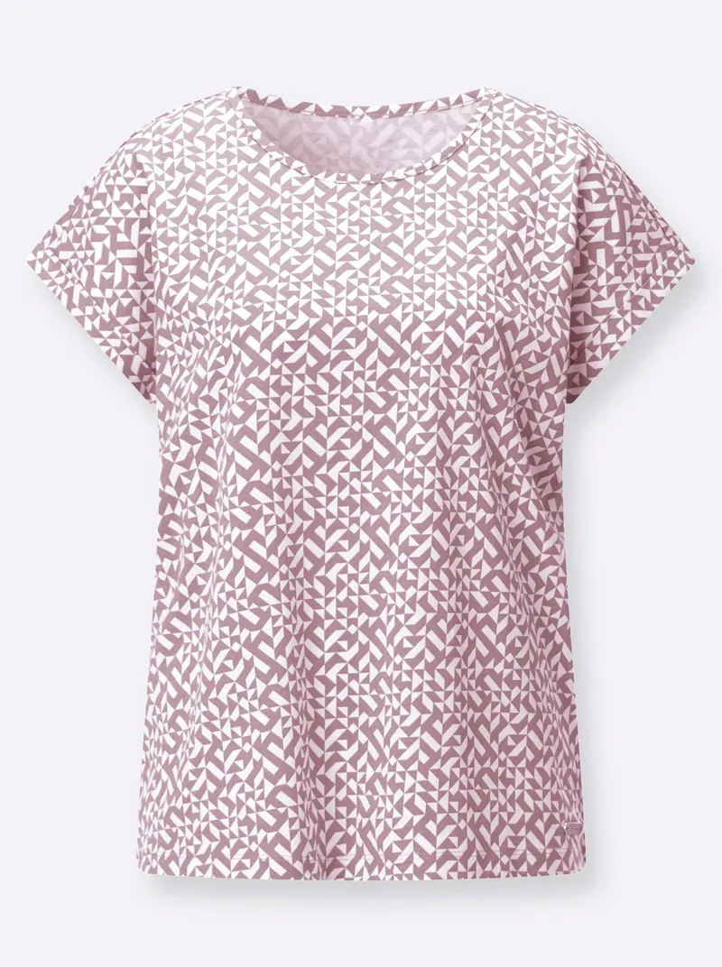 Witt Print-Shirt mauve-ecru, Mauve-ecru, – Produktbild 2 von 2