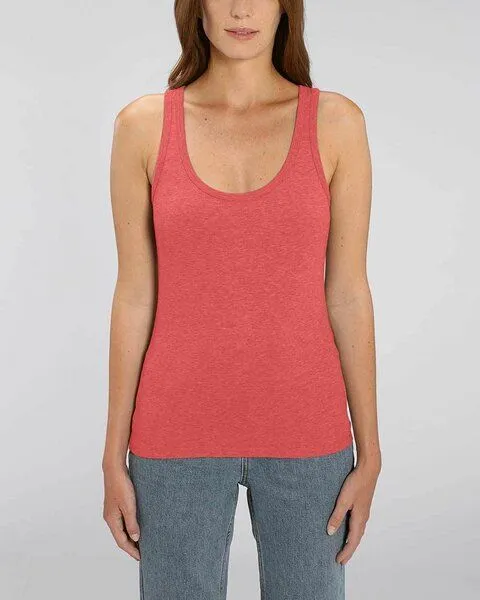 YTWOO YTWOO Damen Top aus Bio Baumwolle, nachhaltig & fair, viele Farben meliert, Rot, – Produktbild 1 von 4