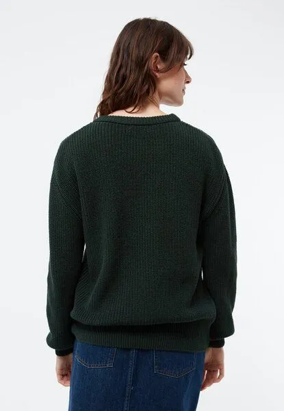 Givn Berlin Givn Berlin Strickpullover GBARIA loose Fit aus Bio-Baumwolle, Bottle green, – Produktbild 4 von 4