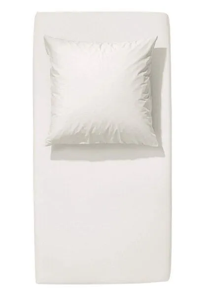 hessnatur hessnatur Satin Spannbettlaken aus reiner Bio-Baumwolle, Naturweiss, – Produktbild 4 von 6