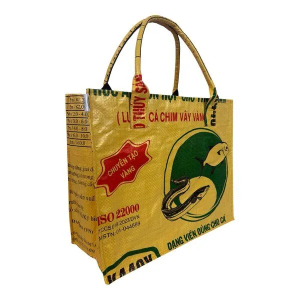 Beadbags Beadbags Einkaufstasche Ri94 recycelter Reissack, Dunkelgelb, – Produktbild 2 von 4