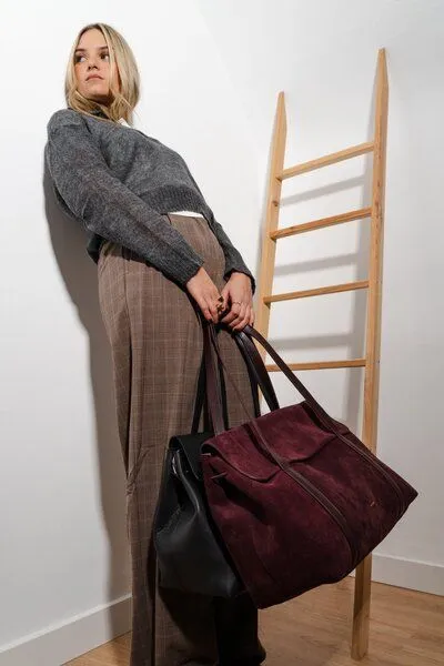 ann kurz ann kurz The Greatest Shopper – Shopper aus Leder, Suede burgundy, – Produktbild 2 von 2