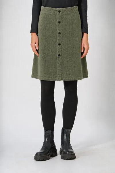 HempAge HempAge Rock mit Pepita-Muster Hanf/Biobaumwolle, Moss (grün), – Produktbild 2 von 4