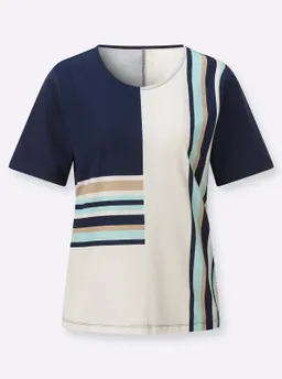 Witt Rundhalsshirt marine-mint-gemustert – Produktbild 1 von 1