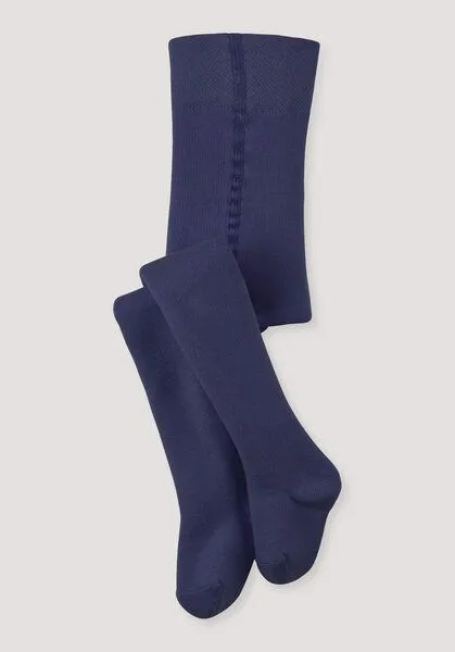 hessnatur hessnatur Plüsch Strumpfhose aus Bio-Baumwolle, Dunkel-blau, – Produktbild 5 von 6