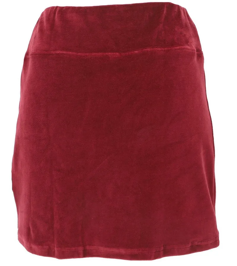 Guru-Shop Minirock Minirock aus Bio-Baumwolle, Samt Minirock -.. alternative Bekleidung, Rot, – Produktbild 4 von 4