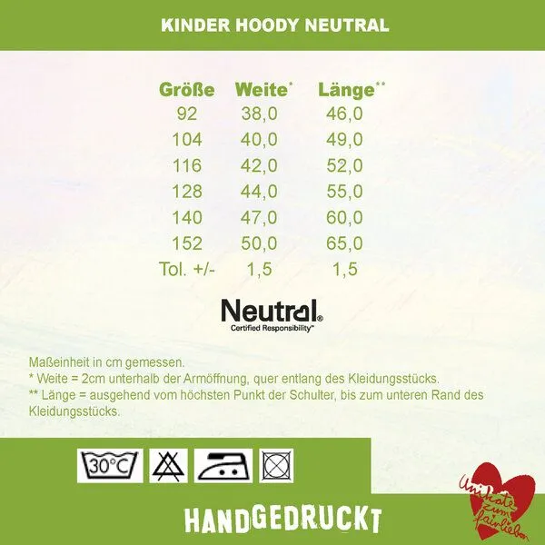 HANDGEDRUCKT HANDGEDRUCKT "Meerjungfrau" Kinder-Hoody, Green, – Produktbild 4 von 4