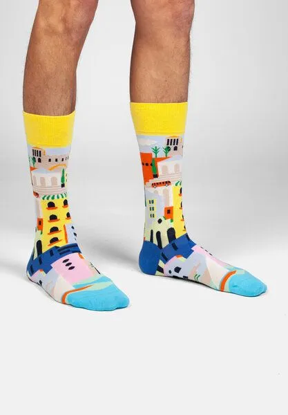DillySocks DillySocks Socken „Vacation Mode On“, Gelb blau weiss beige, – Produktbild 2 von 4
