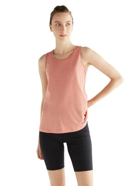 Leela Cotton Leela Cotton Damen Flammé Top Bio-Baumwolle, Lachs, – Produktbild 1 von 2