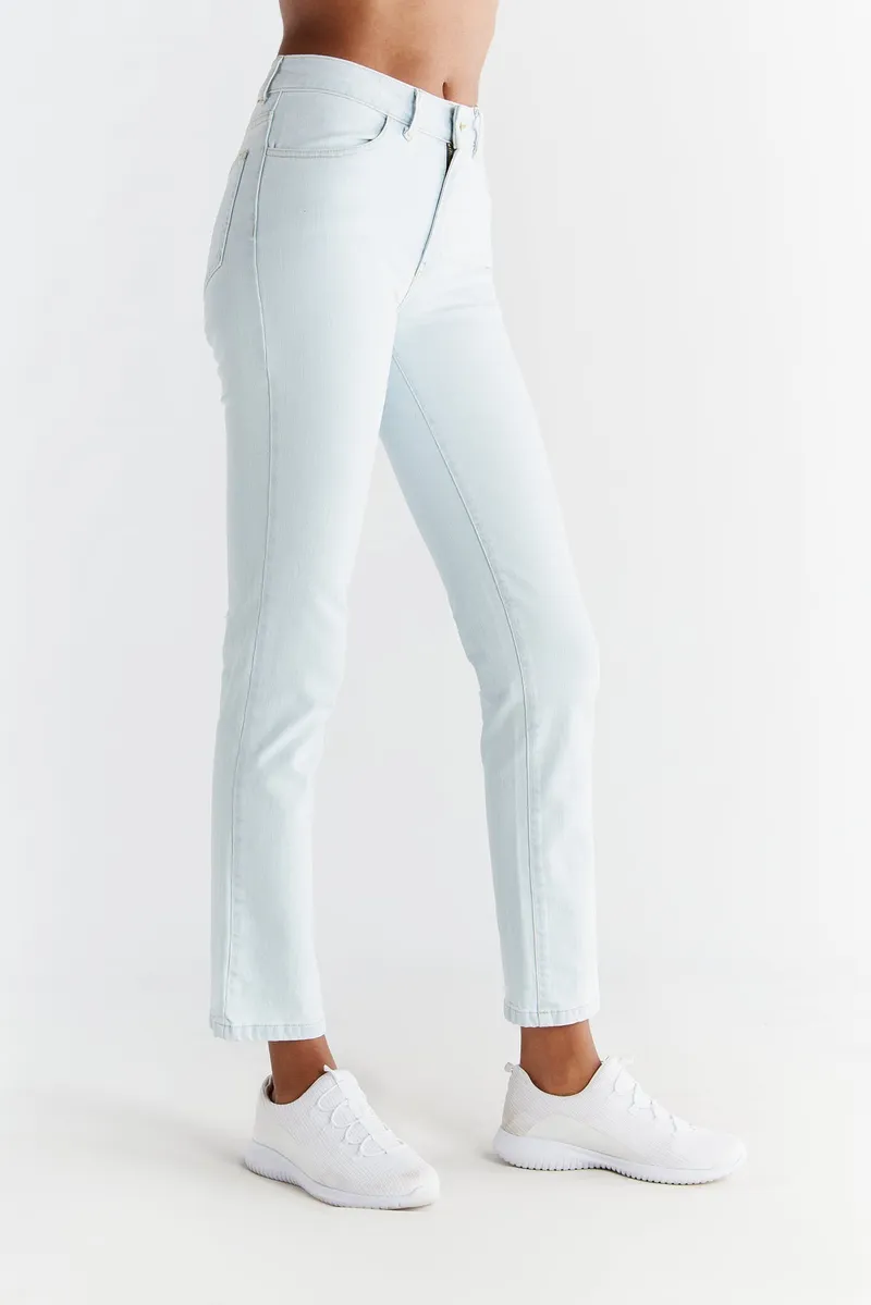 Evermind Evermind Damen vegan Jeans Straight Fit Eisblau, Extra hellblau, – Produktbild 1 von 2
