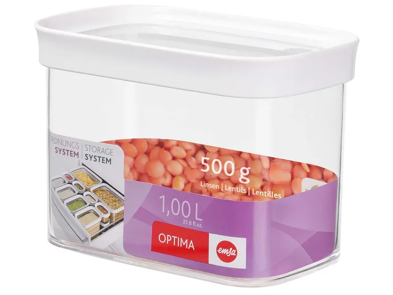 EMSA EMSA Vorratsdose 'OPTIMA' rechteckig, Hochformat 1 l – Produktbild 1 von 2