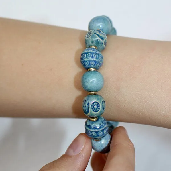 Schönes aus Indochina Schönes aus Indochina Armband Keramik KINGDOM, Türkis, – Produktbild 2 von 2