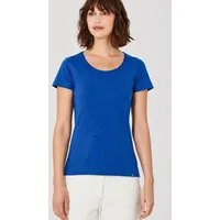 HempAge HempAge Damen T-Shirt mit Rollsaum Hanf/Bio-Baumwolle, Royal (blau), – Produktbild 1 von 1