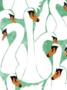 Photocircle Photocircle Poster / Leinwandbild - White Calm Was Born Into A Swan – Produktbild 1 von 1