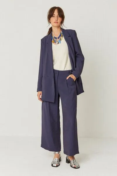 SKFK SKFK Culotte Hose - Ilia - aus Ecovero, Navy violet (lila), – Produktbild 2 von 4