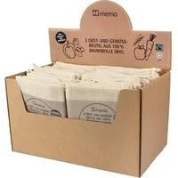 Memo 24 Pack à 2 Stk. memo Bio-Baumwollbeutel für Obst & Gemüse, im Display – Produktbild 1 von 1