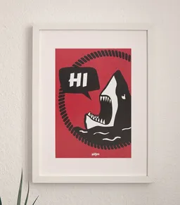 päfjes päfjes Hi Hai Haidrun - Poster A4 - Rot – Produktbild 1 von 1