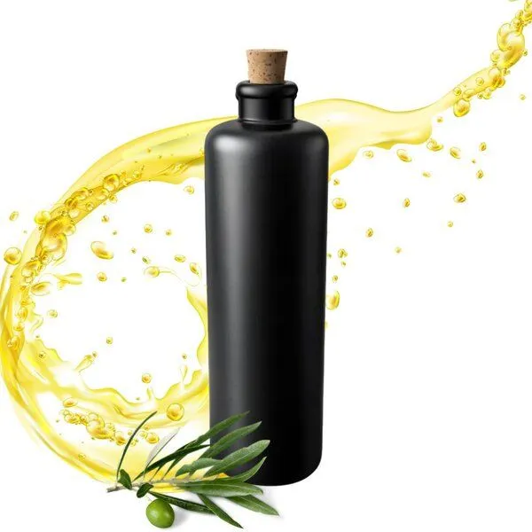 mikken mikken Steingutflasche 500 ml – matt schwarz mit Naturkork | Ölflasche zum Befüllen – Produktbild 2 von 4