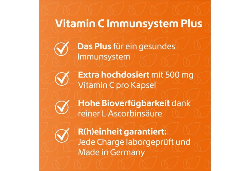 R(h)ein Nutrition R(h)ein Nutrition Vitamin C Immunsystem Plus Kapseln, 120 St., 83.4 g – Produktbild 3 von 5