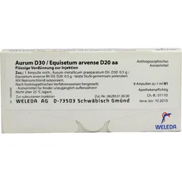 Weleda WELEDA AURUM D 30/Equisetum arvense D 20 aa Ampullen 8X1 ml Ampullen – Produktbild 1 von 1