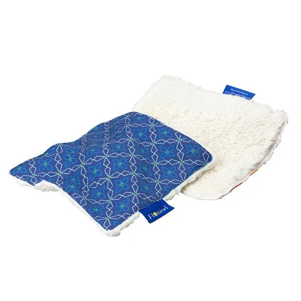 Flosinn Flosinn Knistertuch Bio Teddy Schlabberlatz Schnuffeltuch, Blau, – Produktbild 1 von 3