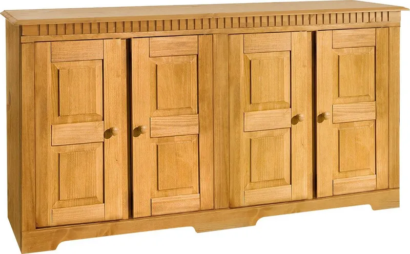 OTTO home Sideboard Lisa, Kommode aus massivem Kiefernholz, Breite 158,5 cm, Beige, – Produktbild 3 von 8