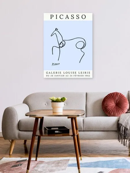 Photocircle Photocircle Poster / Leinwandbild - Picasso Pferd – blau – Produktbild 2 von 4