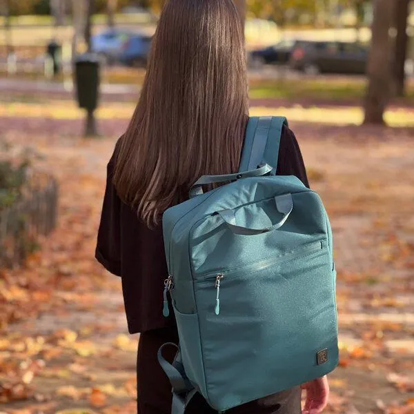 FUCHS & REBELL FUCHS & REBELL PEPE Daypack Rucksack, Petrolblau, – Produktbild 3 von 4