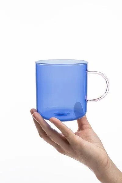Tranquillo Tranquillo Tasse RAIINBOW – Borosilikatglas, Blau, – Produktbild 3 von 4