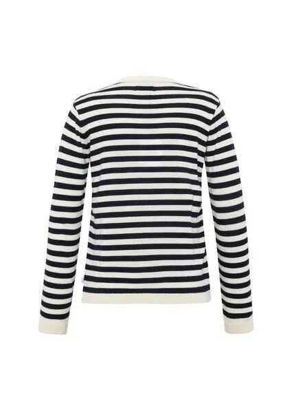 Klitmøller Klitmøller Merino Streifen-Pullover, Cream/ surf blue, – Produktbild 4 von 6